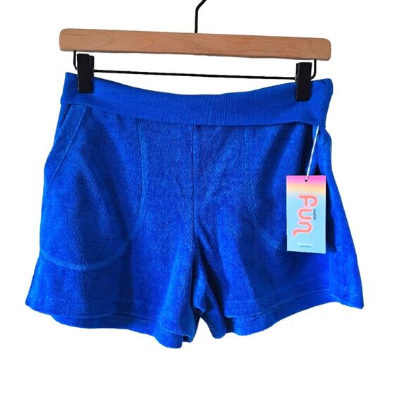 NWT Warm Fun Terry Fold Over Shorts - Picture 1 of 6